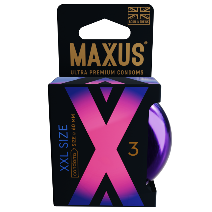 Презервативы MAXUS XXL, с увеличенным размером, 3 шт 