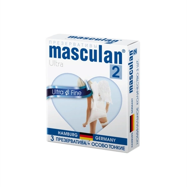 Презервативы "Masculan, 2 Ultra Fine" №3, особо тонкие, 3 шт 