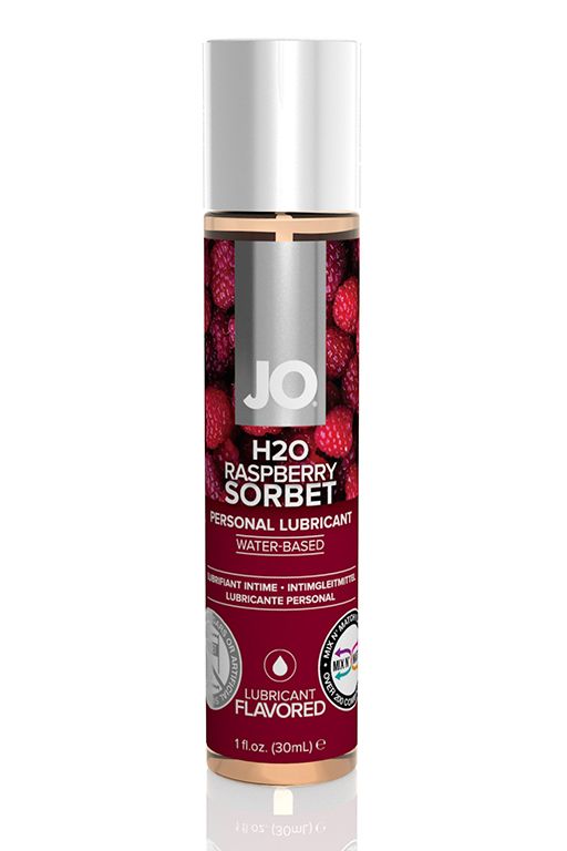 Вкусовой лубрикант "Малиновый сорбет"  JO Flavored Raspberry Sorbet 30 мл 