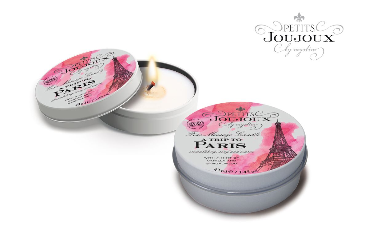Массажная свеча Petits Joujoux Paris с ароматом ванили и сандала - 33 гр 