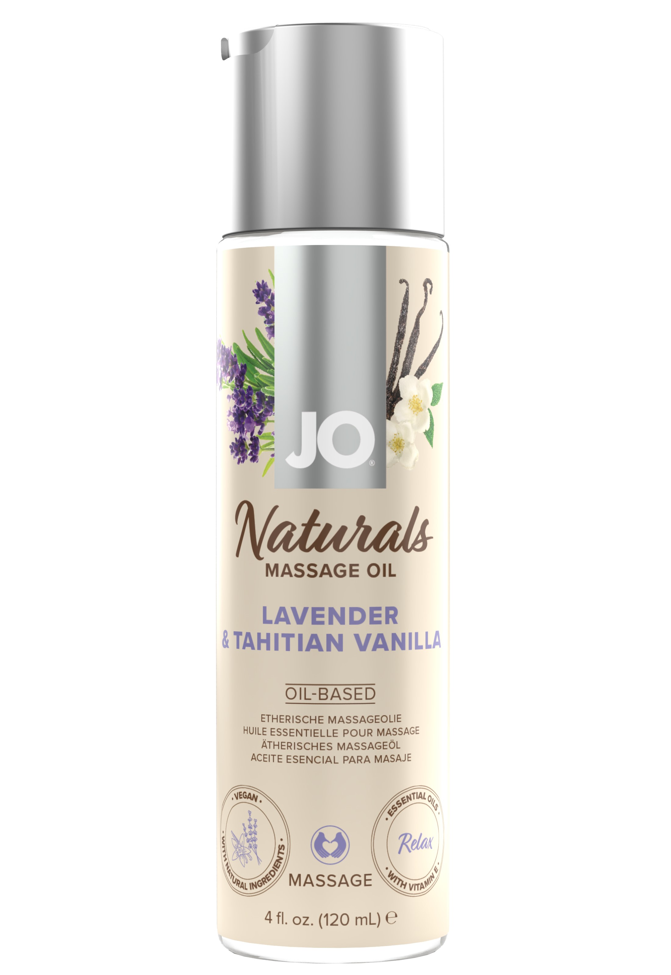Массажное масло JO - Lavender & Vanilla 120 mL 