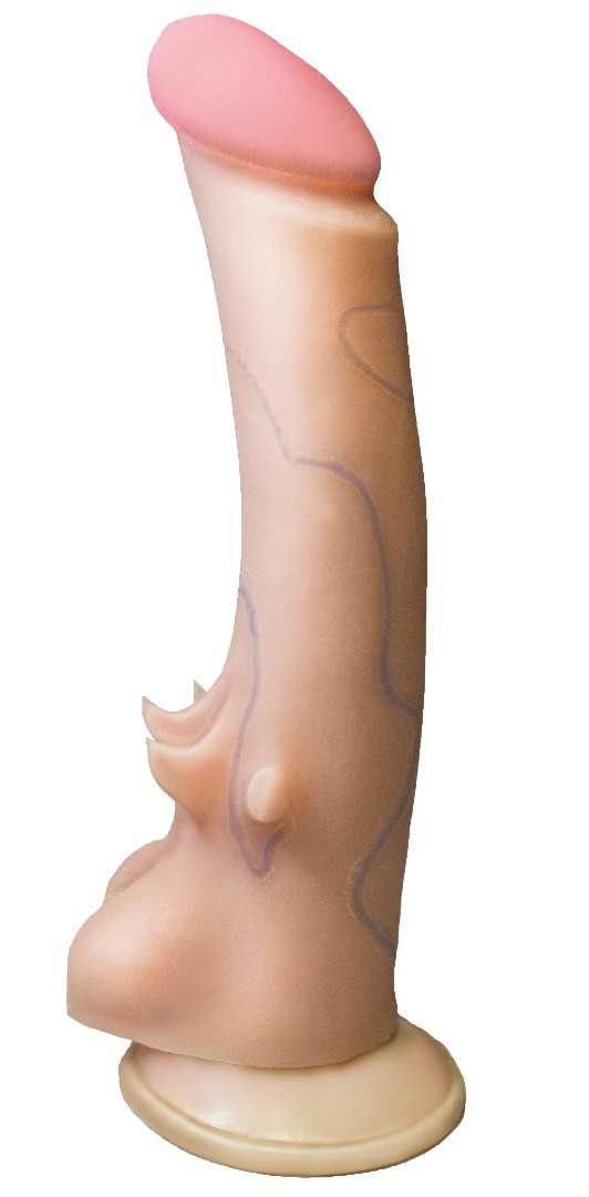 Фаллоимитатор REAL Standard с шипами 15.50 см