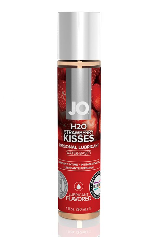 Вкусовой лубрикант "Клубника"  JO Flavored Strawberry Kiss 30 мл 