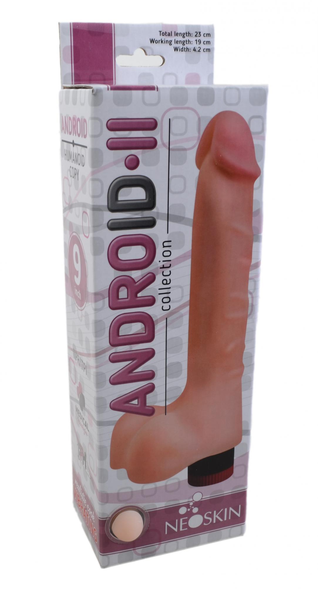 Вибратор ANDROID LONG  19 см киберкожа