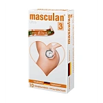 Презервативы продлевающие с колечками и пупырышками "Masculan, 3 Ultra Long Pleasure" №10