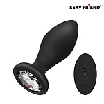 Втулка анальная с вибрацией и дистанционным управлением 3.20 см