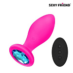 Втулка анальная с вибрацией и дистанционным управлением 3.20 см